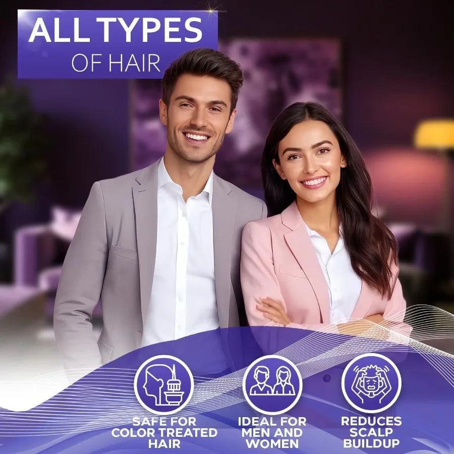 Hard Water Shampoo and Conditioner Set Sulfate Free Hair Care Products for Women and Men Moisturizing Treatment with Chelating