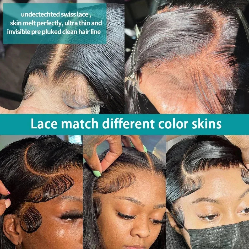 Mossily Straight Lace Front Wigs Hd Lace Wig 13x6 Human Hair Wigs For Women Pre Plucked Brazilian 40 nch 13x4 Lace Frontal Wig
