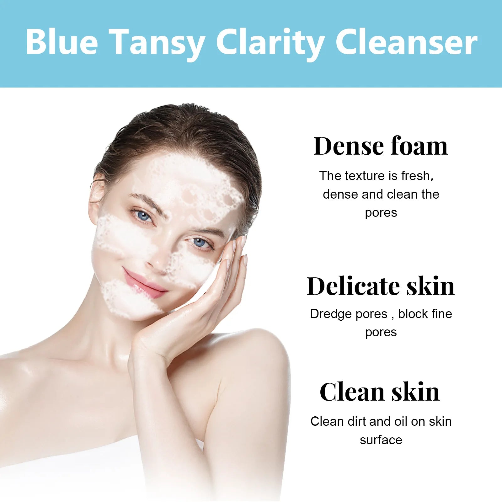 Facial Foaming Cleanser For Clean Pores Oil Control Brightening Skin Rejuvenation Deep Cleansing Moisturizing Face Wash Cleanser