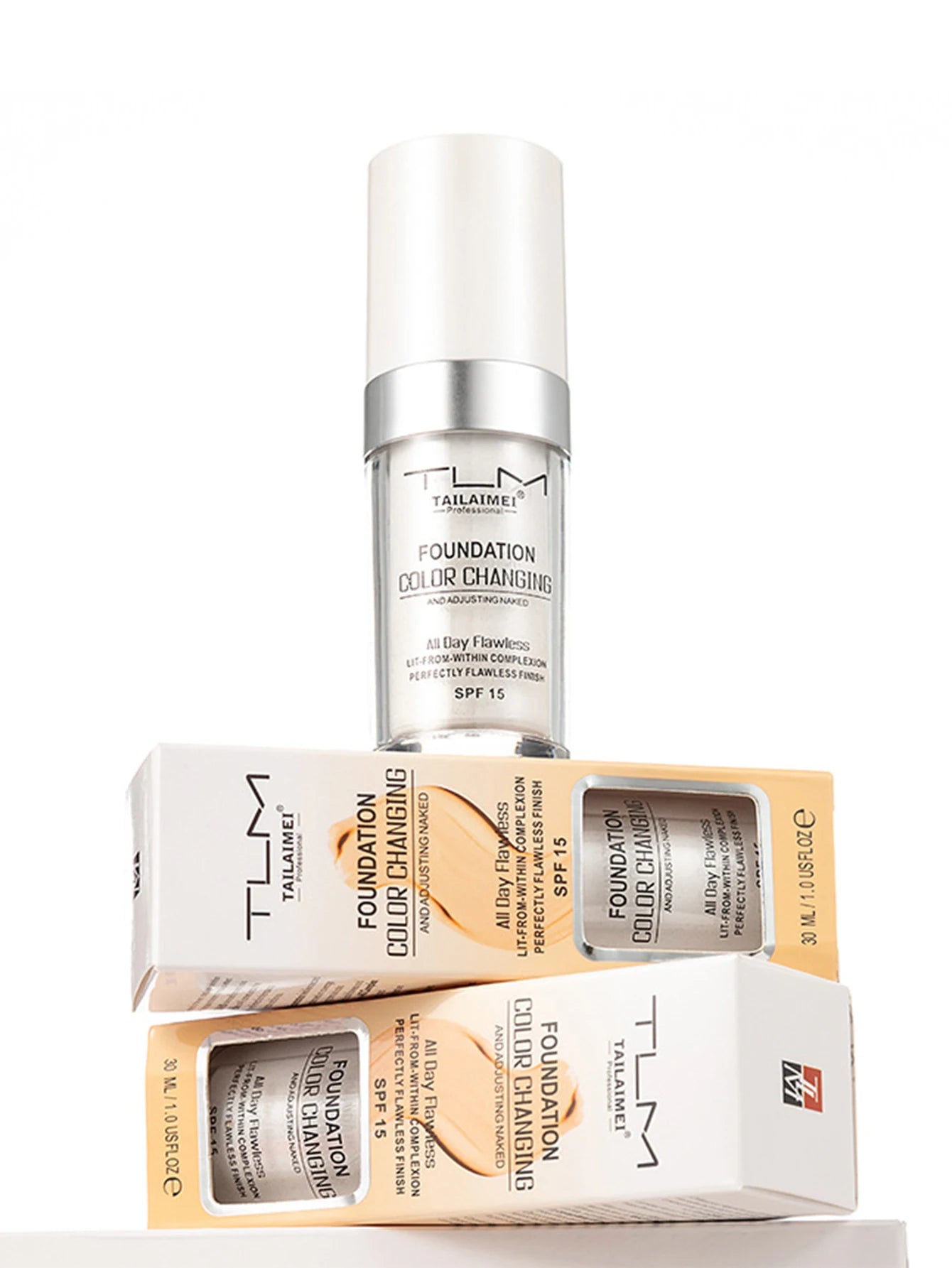 Moisturizing liquid foundation is light, thin, breathable, durable, waterproof, moisturizing, and delicate makeup