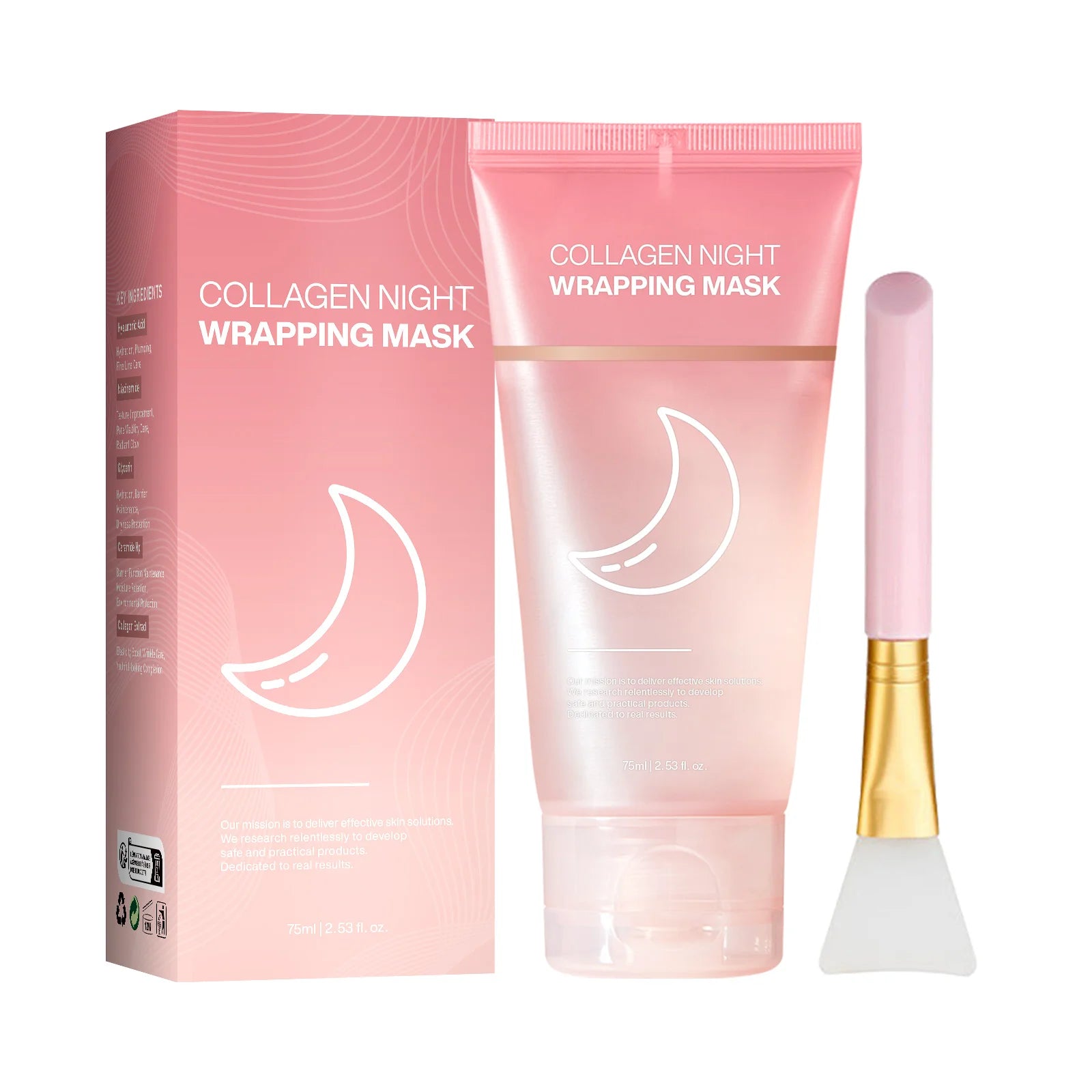 Collagen Night Wrapping MaskReduces Sagging & Dullness Hydrolyzed  Elasticity Hydration Skin Care for All Skin Types