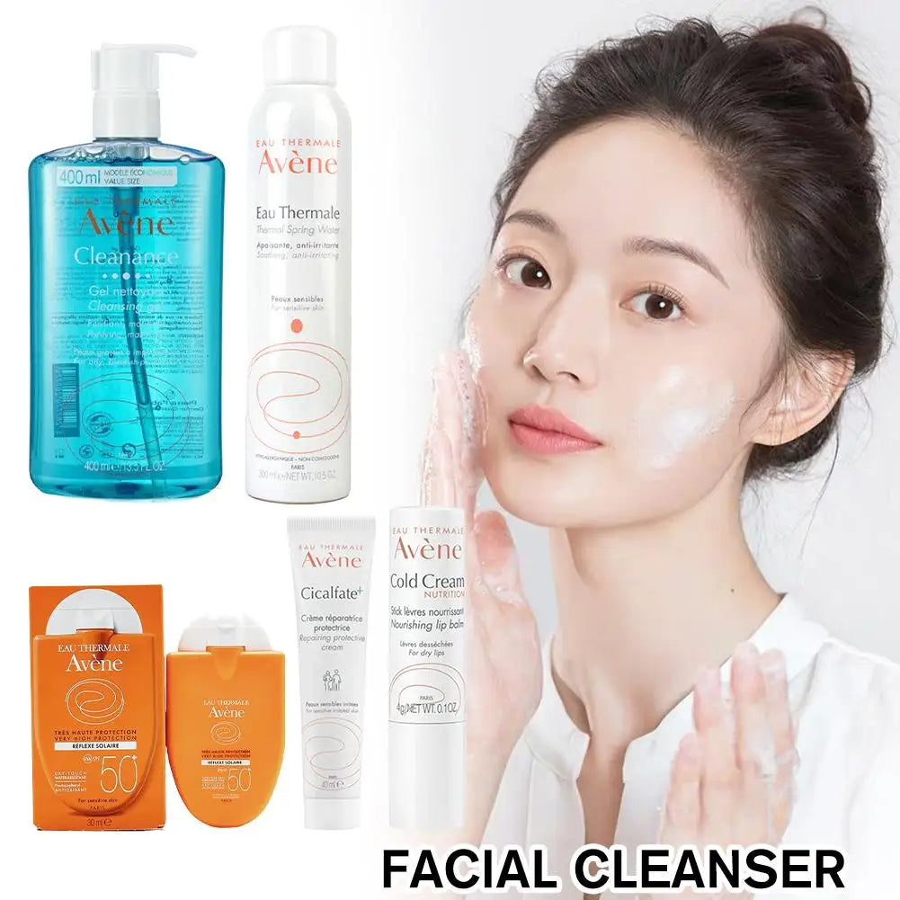 Deep Cleansing Facial Cleanser Removes Face Dirt Cleanser Whitening Cold Cream SPF 50+ Sunscreen Moisturizing Toner Skin Care