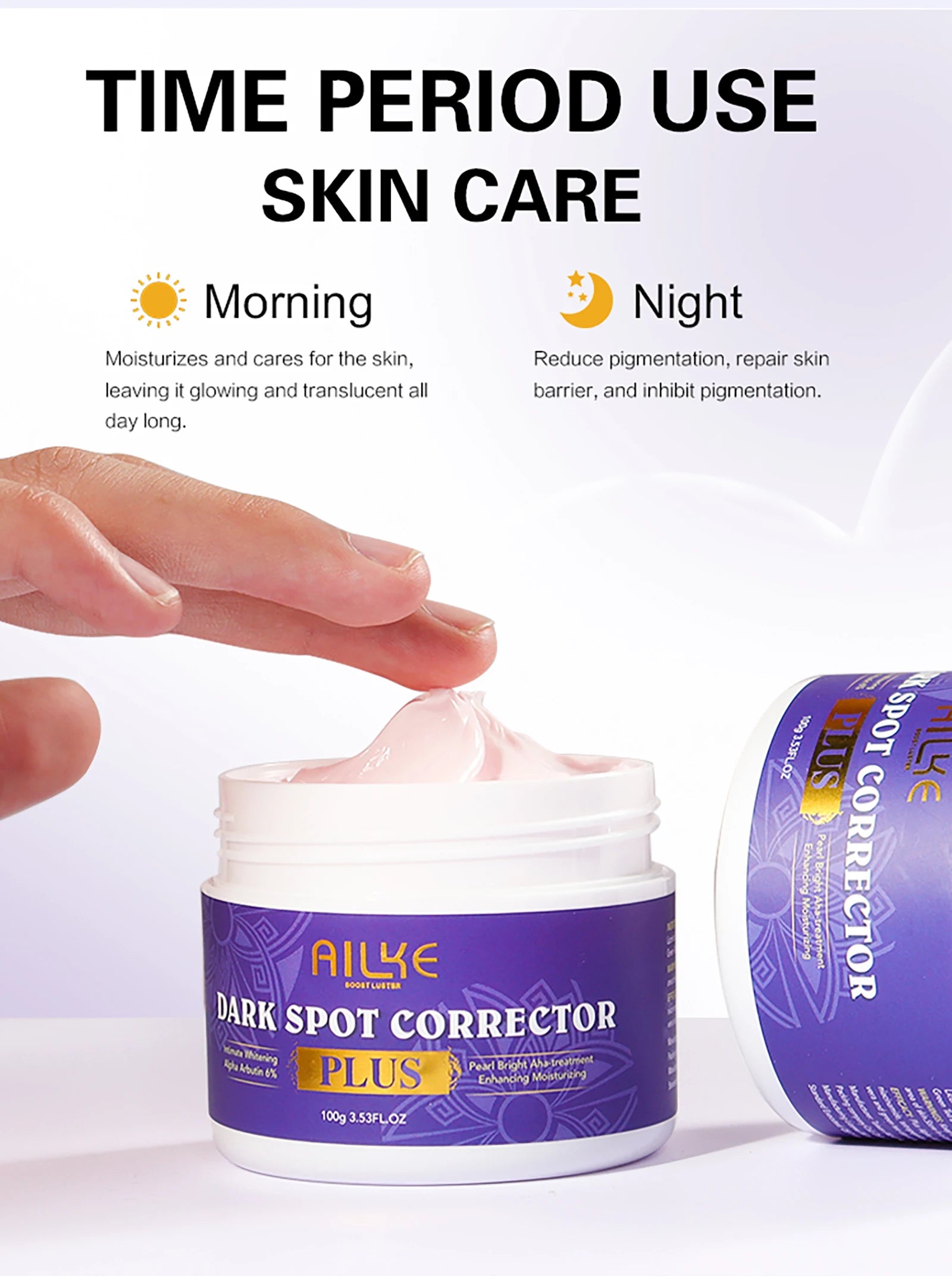 AILKE Glutathione PLUS Bleaching Skin Care Set, Moisturizing, Even Skin Tone, Improve Dark and Black Skin, Reduce Spots