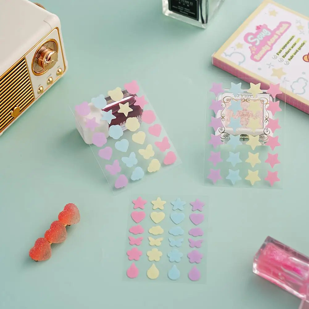 Pimple Patches For Face Colorful Invisible Hydrocolloid Acne Patches Face Spot Care Tool Beauty Beauty Skin Makeup Stickers
