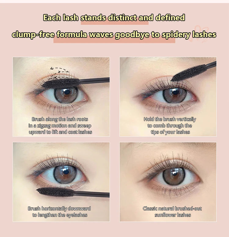 MACKANDY Curling Mascara Volumizing & Lengthening Formula, Buildable, Clump Resistant, Longwear Smudge-Resistant Black Mascara