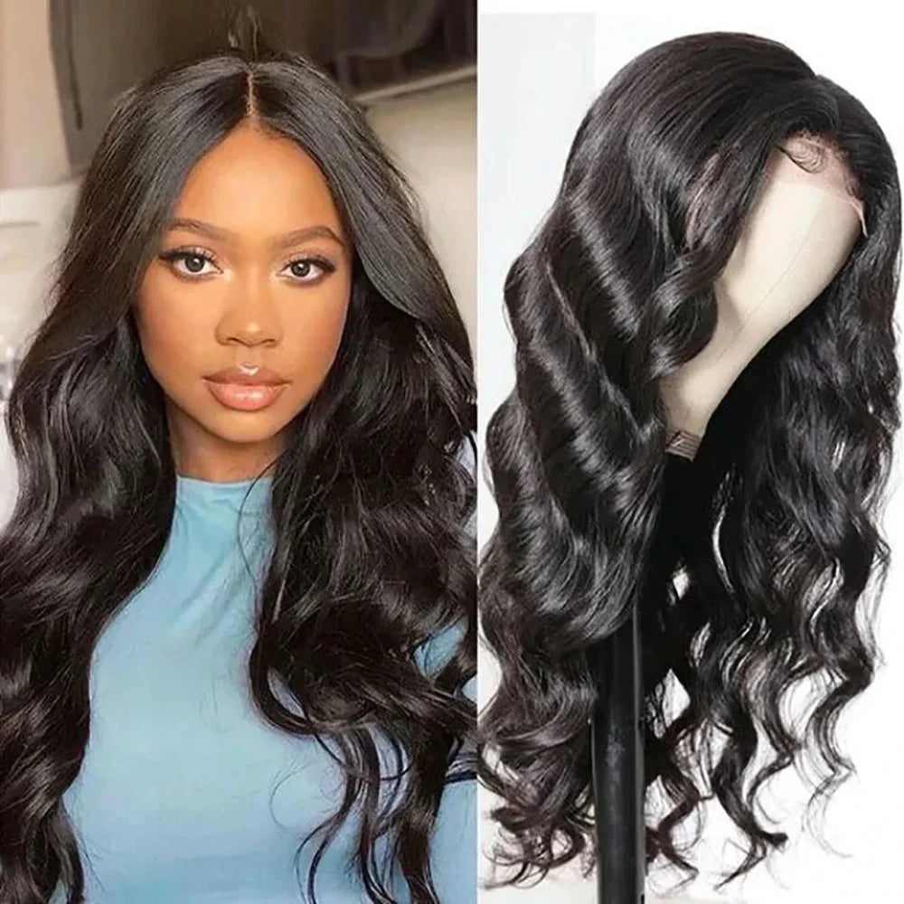 Upgrade V Part Body Wave Wig 200% Density 32 Inches Brazilian Glueless Wig 100% Human Hair Easy Install Natural Black Women Hair