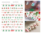 Manicure Christmas Stickers Old Elk White Snowflake Nail Decals Waterproof Ultra-Thin Three-Dimensional Self-Adhesive Adhesive
