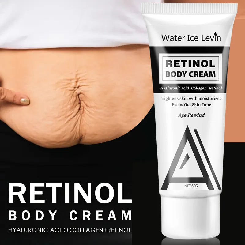 Retinol Body Cream Contains Collagen, Avocado and Hyaluronic Acid, Smooth and Moisturizing, Suitable for Body Massage, Suitable for All Skin Types