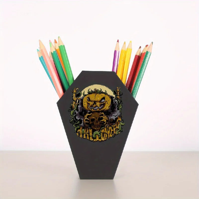 Halloween Grave Cartoon Makeup Brush and Pen Organizer