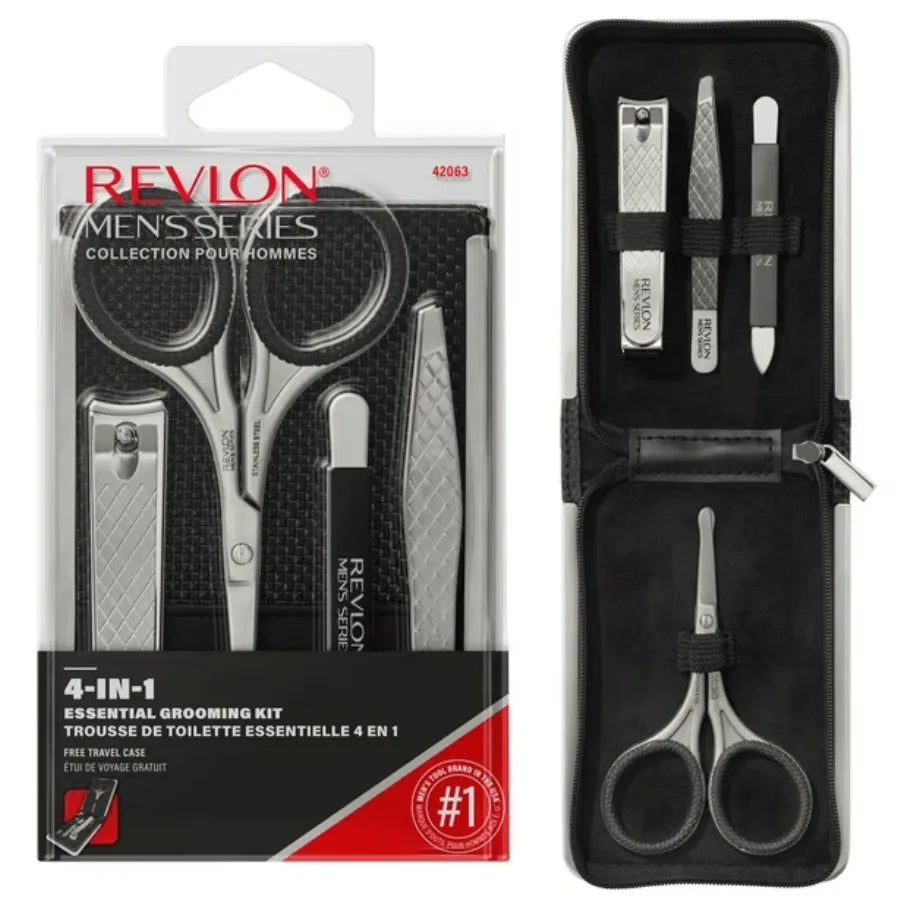 Revlon Men's Grooming Kit Nail Facial Hair Care Travel Kit 1 Pack