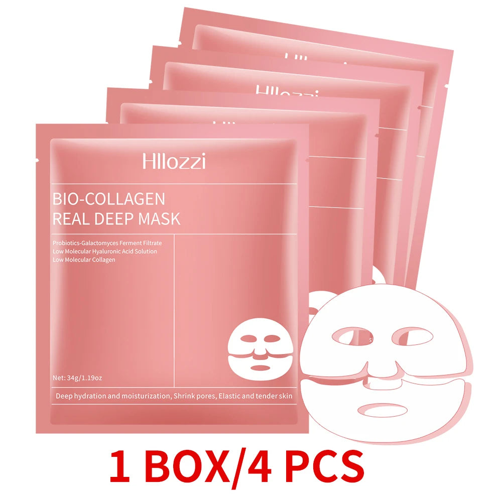 collagen sleeping mask4 pieces , hydrating, moisturizing and whitening, translucent, thinning, smooth and tender skin