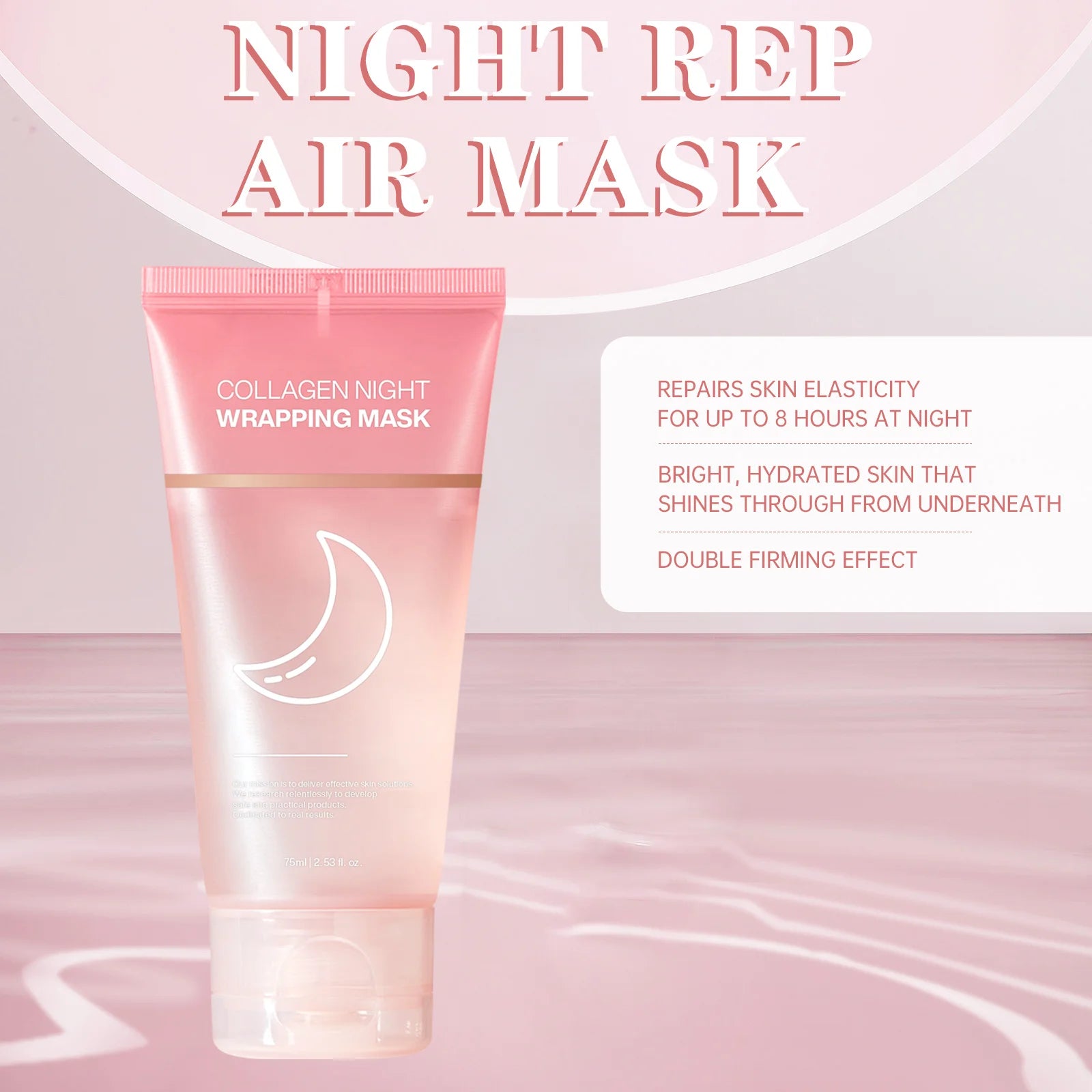 Collagen Night Wrapping MaskReduces Sagging & Dullness Hydrolyzed  Elasticity Hydration Skin Care for All Skin Types