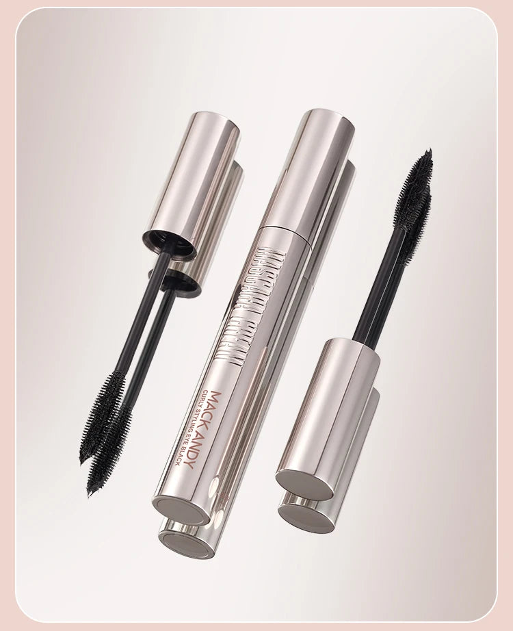 MACKANDY Curling Mascara Volumizing & Lengthening Formula, Buildable, Clump Resistant, Longwear Smudge-Resistant Black Mascara