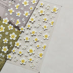 Halloween 5D Nail Art Stickers Sweet Pink Heart-Shaped Pumpkins Black Cat Bat Flocks Ghosts Skeleton Manicure Decal for Girls