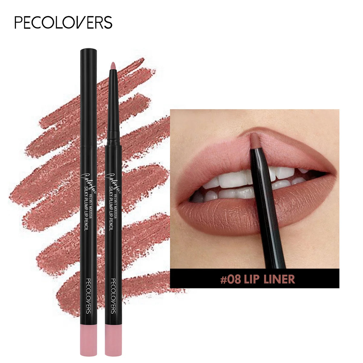 12-Color Matte Lipliner - Waterproof, Moisturizing, Long-Lasting & Non-Stick, Perfect for All Skin Types