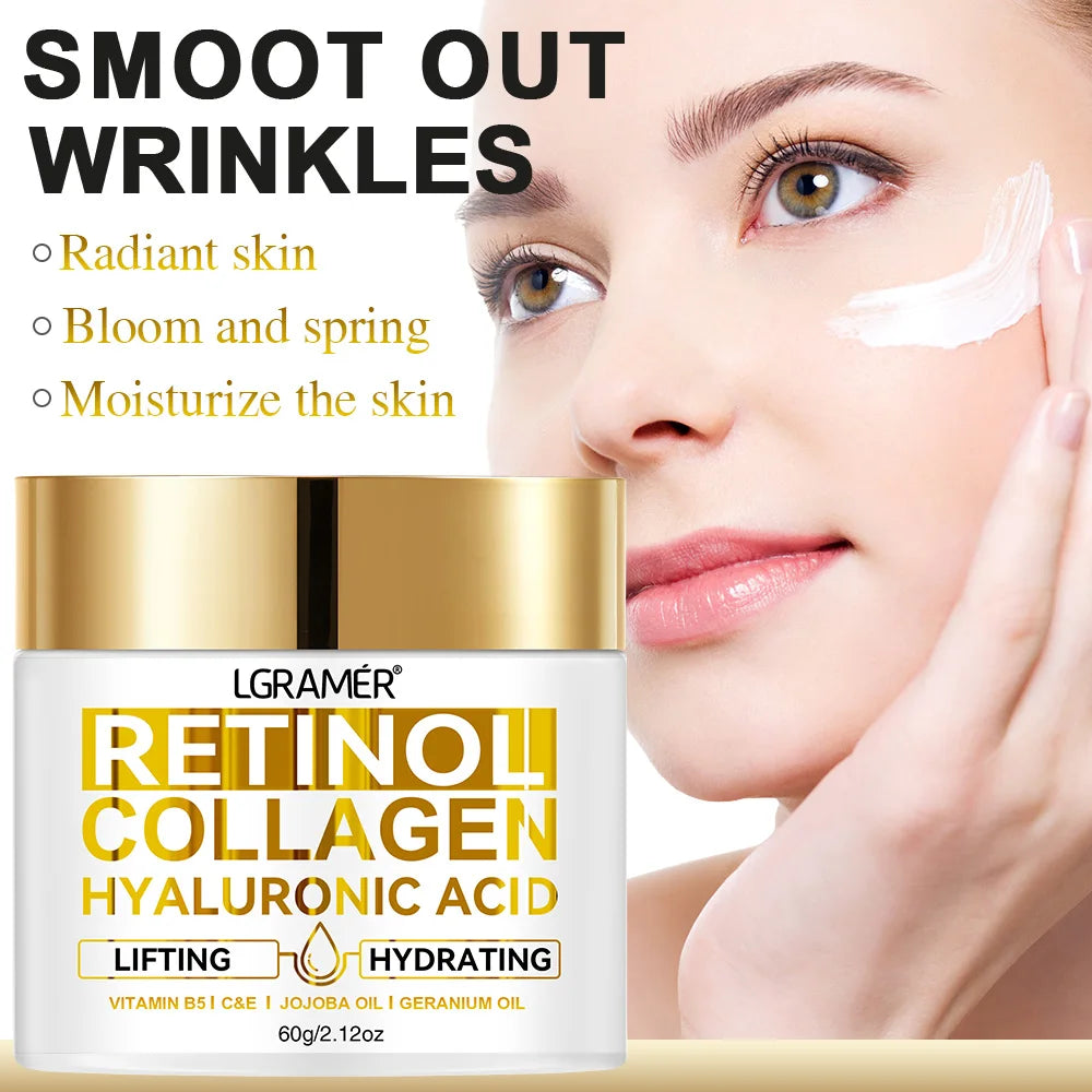 Retinol Face Cream Moisturizing Repairing Nourishing Smooth Wrinkles Firming Lifting Collagen Skin Care Cosmetic Products