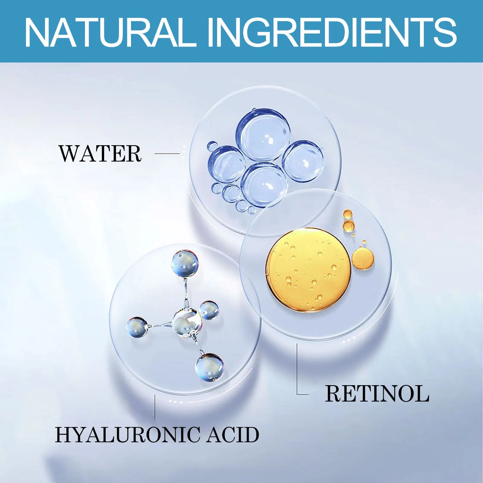 Retinol essence, lightens fine lines, firms, anti-wrinkle and brightens the skin, effectively improves facial skin hydrating and