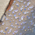 Halloween 5D Nail Art Stickers Sweet Pink Heart-Shaped Pumpkins Black Cat Bat Flocks Ghosts Skeleton Manicure Decal for Girls