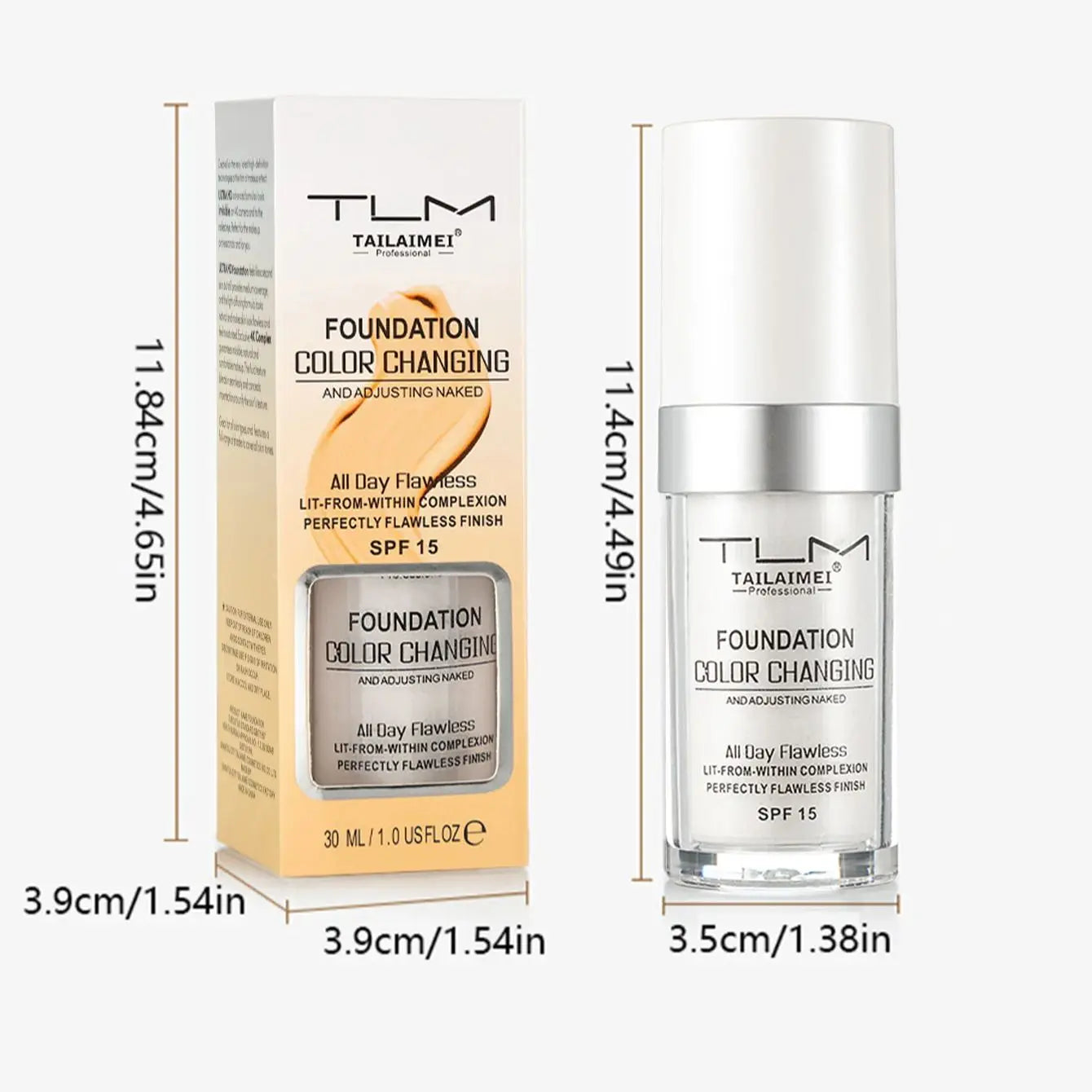 Moisturizing liquid foundation is light, thin, breathable, durable, waterproof, moisturizing, and delicate makeup