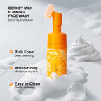 Facial Cleansing Mousse with Brush Head,Oil Control Pores Decontamination Face Cleaner,Mild Hydration Soothing Purifying Foam