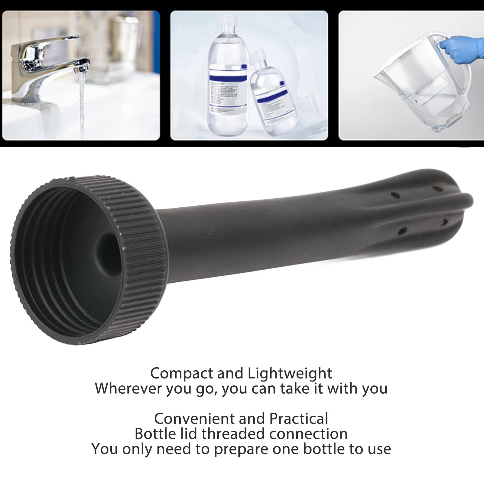 Enema Bottle Nozzle Portable Douche Bottle Plug Skin Friendly Convenient Lid Threaded Connection Silicone for Vaginal Cleaning