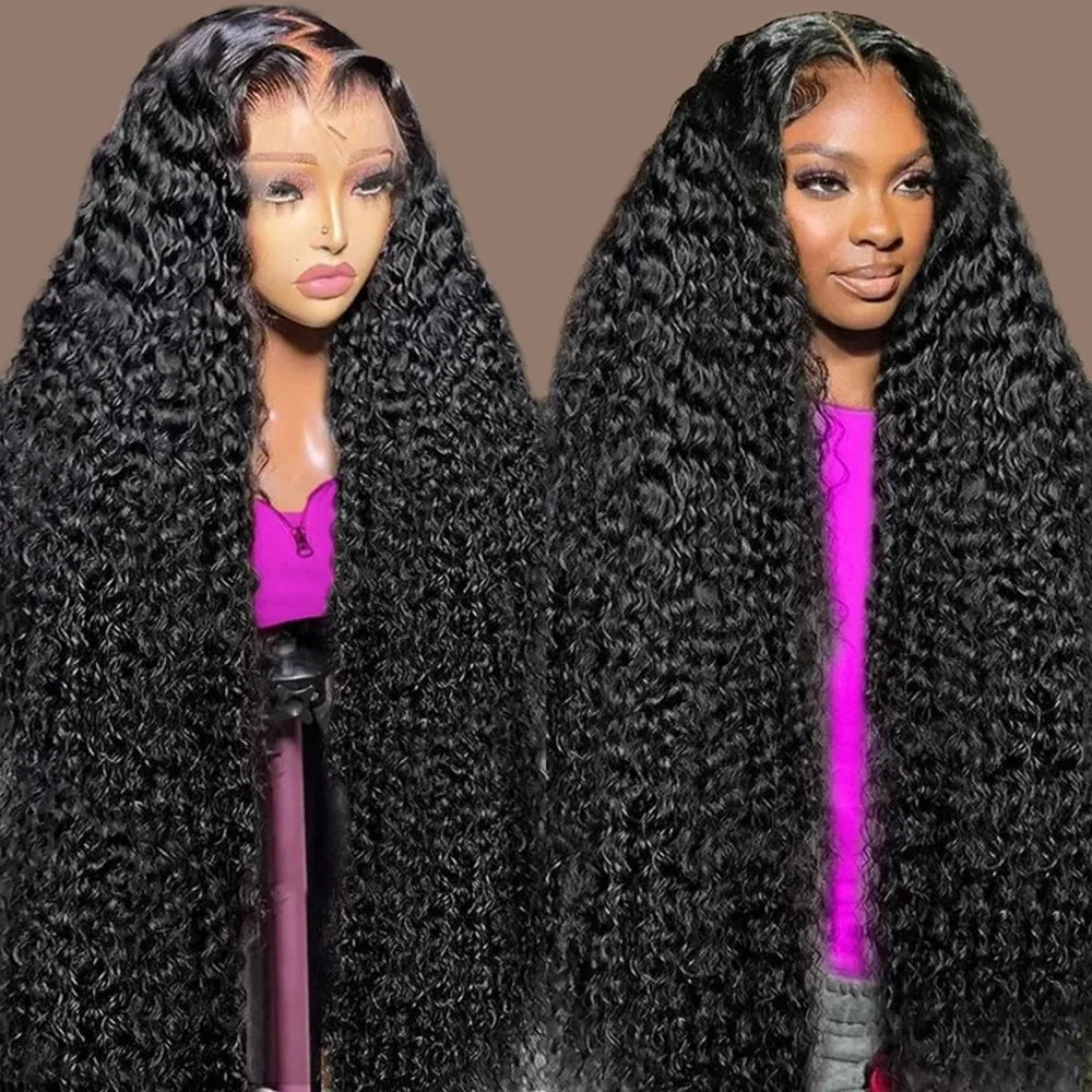 Lafino Glueless Wigs 13x4 Lace Frontal Curly Human Hair Wig Deep Wave Lace Front Wig 13x6 Water Wave Lace Front Wig Wear And Go