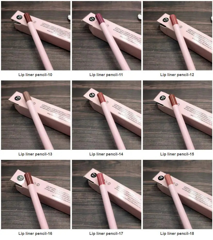 Lip Liner Pencil Private Label Cosmetics Waterproof Matte Pink Lipliner Pen Kissproof Long Lasting Beauty Makeup Bulk 100pcs