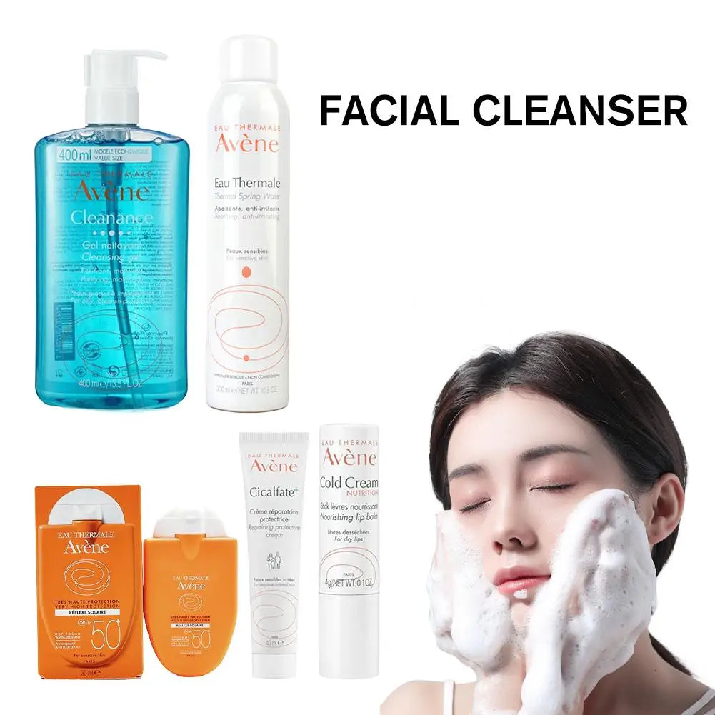 Deep Cleansing Facial Cleanser Removes Face Dirt Cleanser Whitening Cold Cream SPF 50+ Sunscreen Moisturizing Toner Skin Care