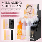 Facial Cleansing Mousse with Brush Head,Oil Control Pores Decontamination Face Cleaner,Mild Hydration Soothing Purifying Foam