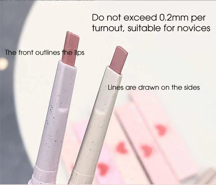 Light sweet and soft fog lipliner outlines the lip shape, lasting, not easy to fade, not take off makeup, nude pink lip liner