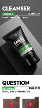 Cool Facial cleanser Refreshing Fragrance Deep Cleansing Moisturizing Moisturizing Pore Tightening Men's Facial Cleanser