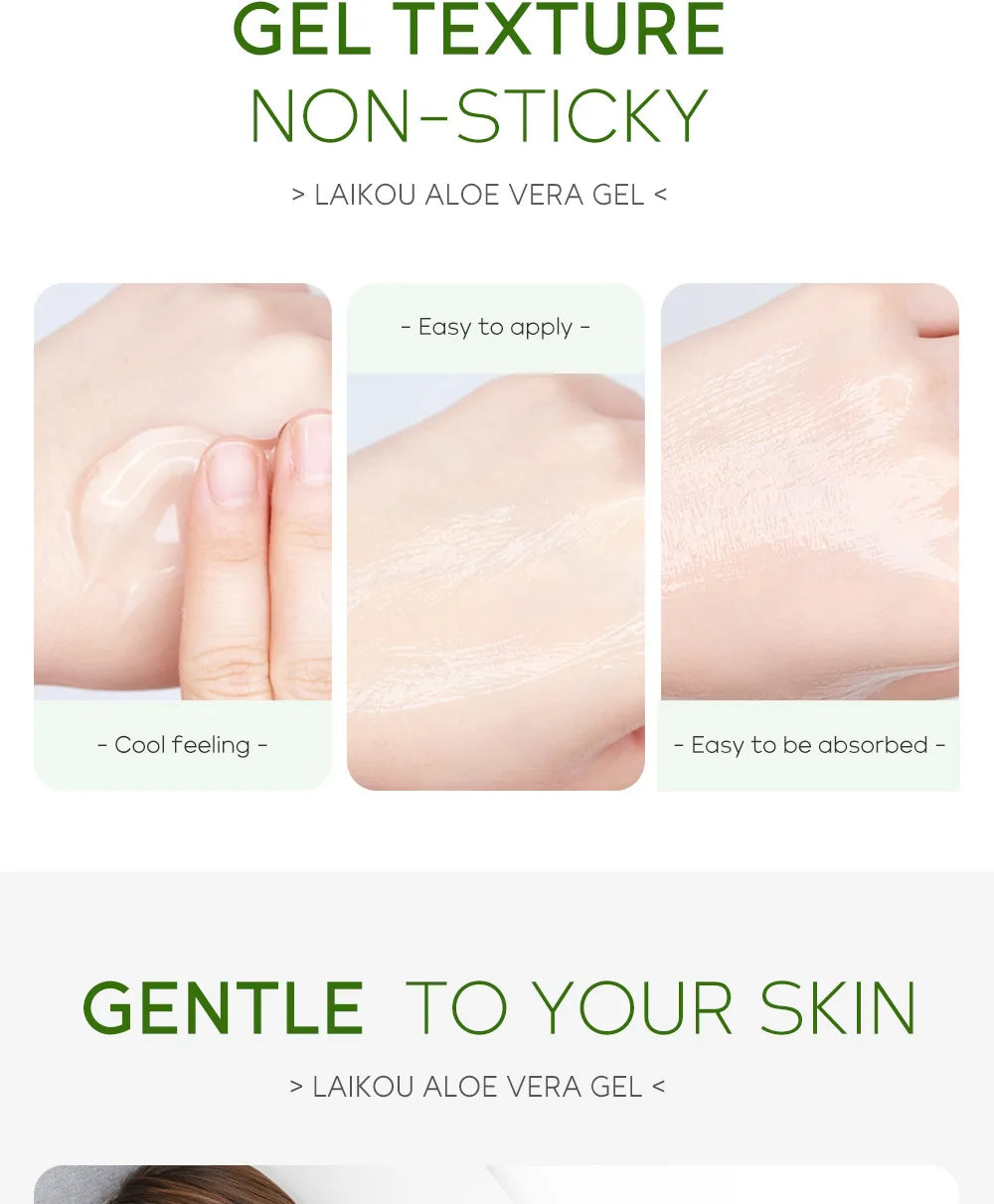 LAIKOU Aloe Vera Gel Face Cream Hyaluronic Acid Moisturizing  Refreshing and Non-sticky Cream Skin Care