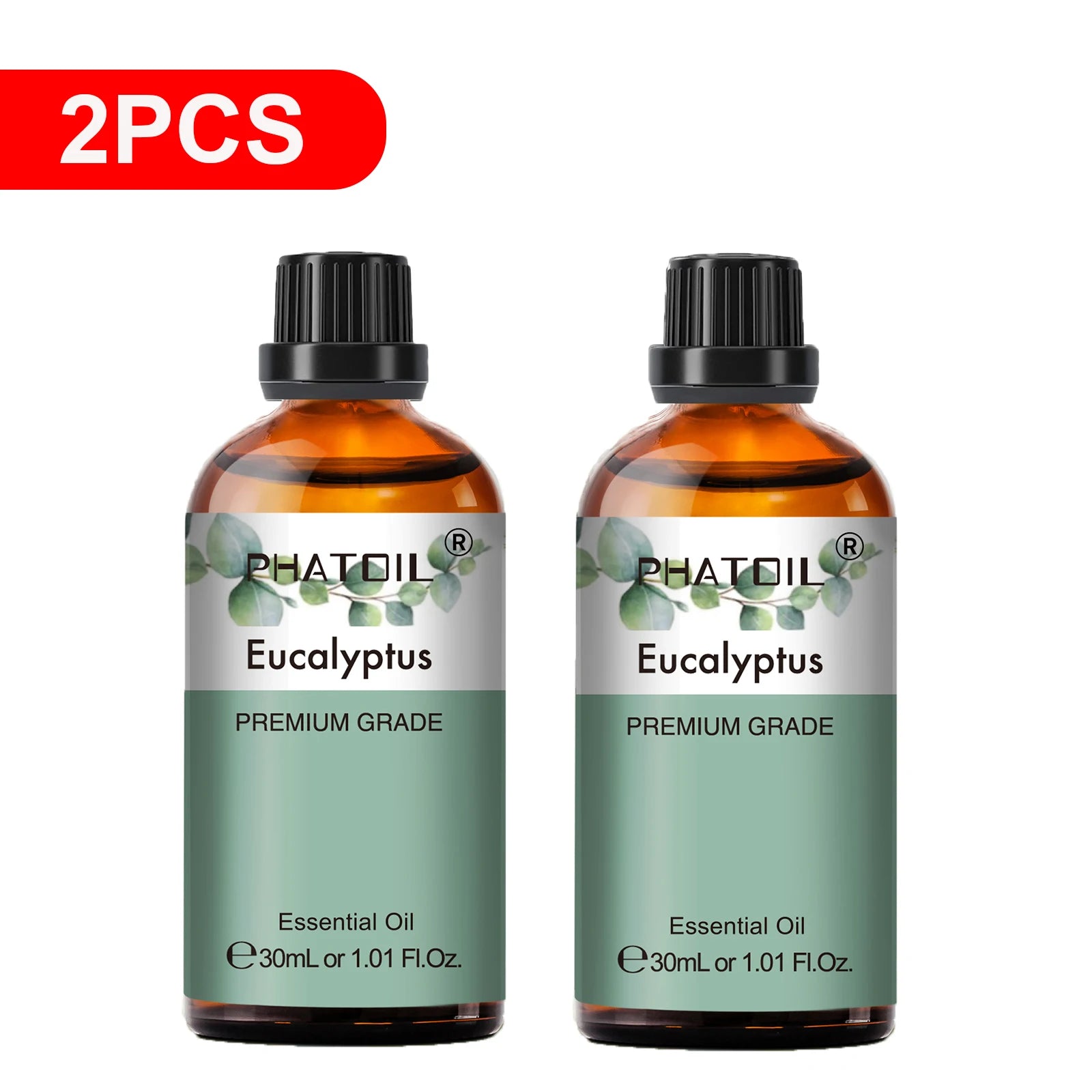 PHATOIL 2PCS 30ml Eucalyptus Essential Oils For Aromatherapy Candle Making Vanilla Lavender Sandalwood Rose Lemon Essential Oil