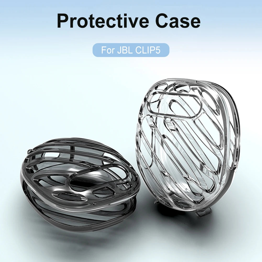 TPU Protective Case Sleeve Anti-Scratch Soft Cover Skin Hollow Out Protective Cover for JBL CLIP 5 Bluetooth-Compatible Speaker