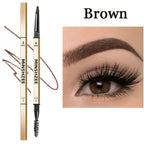 Double headed eyebrow pencil, extremely fine, waterproof, sweat resistant, and long-lasting