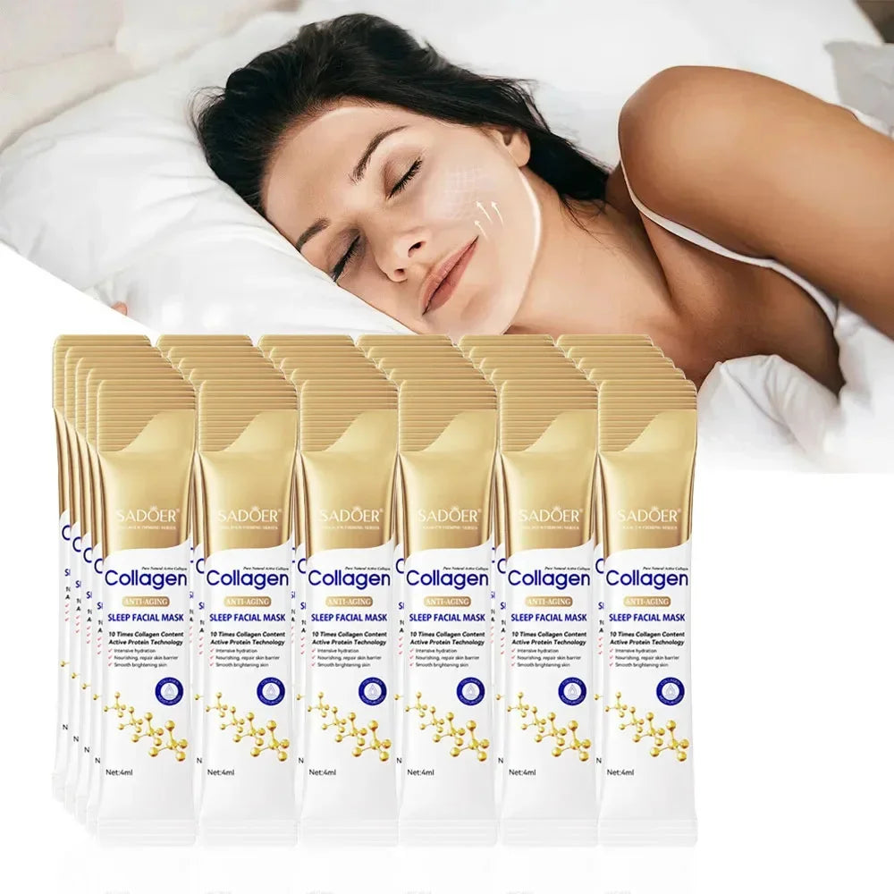 Collagen Sleeping Facial Masks Face skincare Moisturizing Brightening Firming Hydrating Face Mask Facial Skin Care 3/10/20/30pcs
