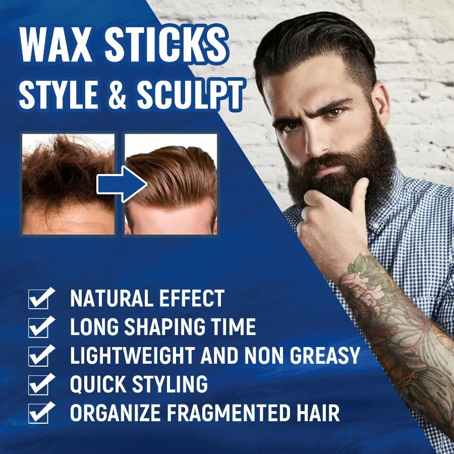 East Moon Men's Hair Wax Stick Broken Hair Care Lasting Styling Natural Fluffy ThreeDimensional Easy Styling Hair Wax Stick