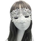 Halloween Makeup Masquerade Sexy Black Lace Mask Party Hollow Half Face Eye Mask Cosplay Prom Props Nightclub Dance Masks