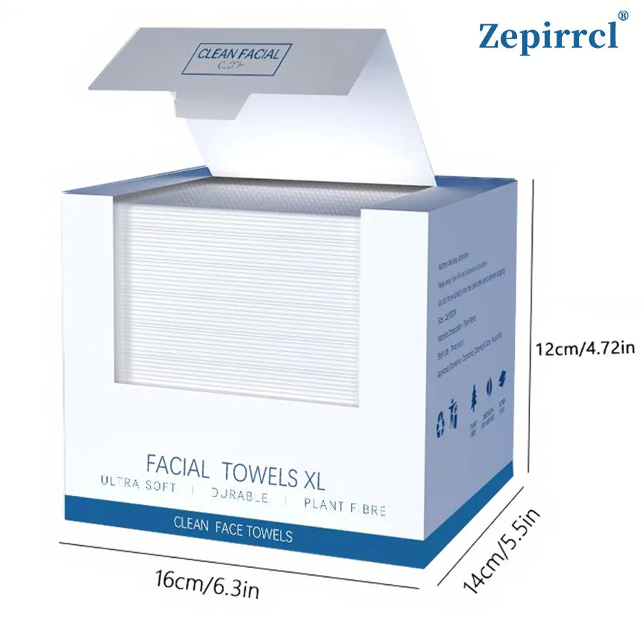 26*30cm Box Disposable Facial Cleansing Towel Thickeneded Large Size Cleansing Skin Suitable for All Skin Types Unisex 40 Pumps/Box