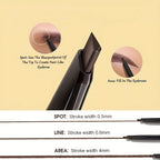 Double headed eyebrow pencil, extremely fine, waterproof, sweat resistant, and long-lasting