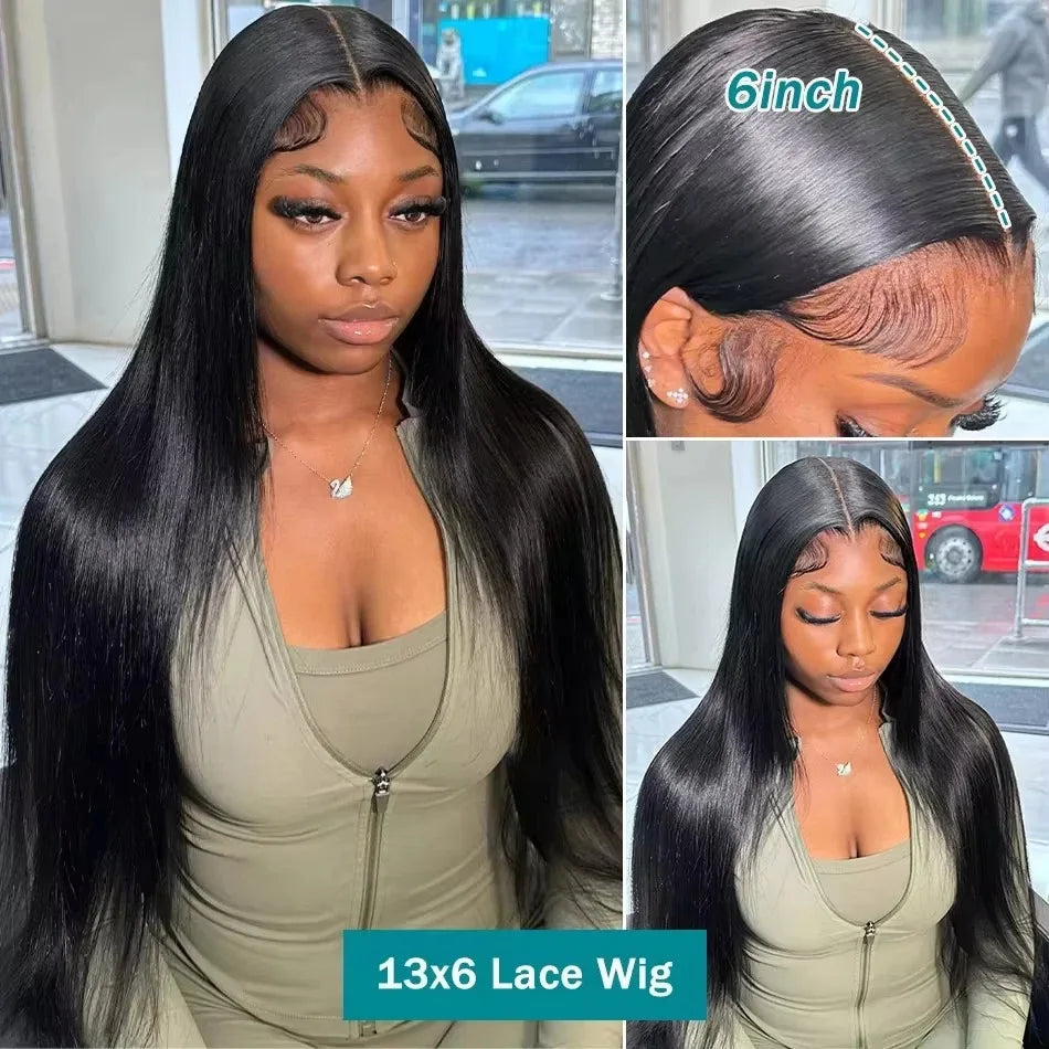 Mossily Straight Lace Front Wigs Hd Lace Wig 13x6 Human Hair Wigs For Women Pre Plucked Brazilian 40 nch 13x4 Lace Frontal Wig