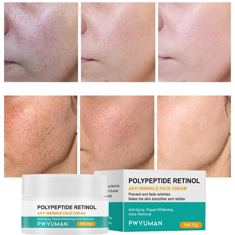 Instant Retinol Lifting Firming Cream Polypeptide Wrinkle Remover Face Cream For Men Moisturizer Whitening Brighten Skin Product