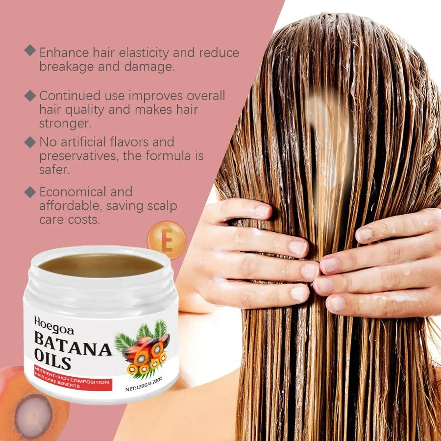 Hoegoa Batana Hair Care Oil Gently Nourishes Hair Follicles Repairs Frizzy Dry And Smooth Hair