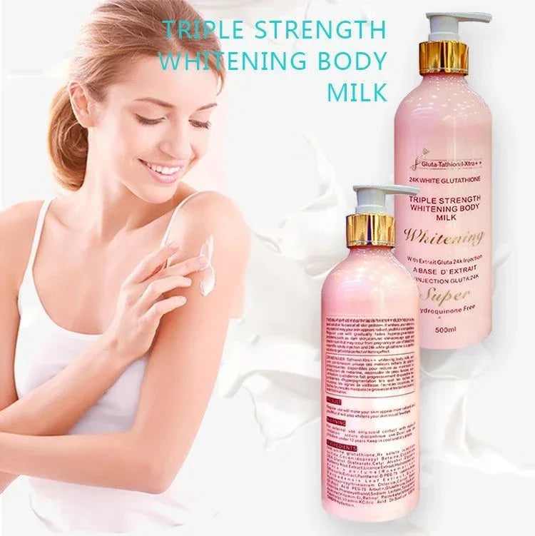500ml  24 K Gold Glutathione Body Lotion Moisturizing Brightening Firming Body Cream  Body Whitening Cream