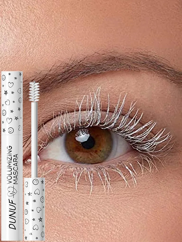 White Mascara-Thick, Lengthened, Curling Waterproof Mascara, Suitable for All Skin Types-Anti-Smudge