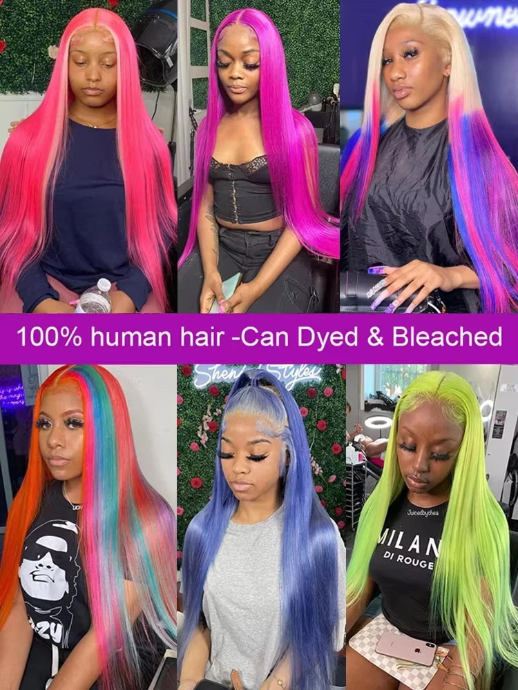 250% 613 Blonde Wigs Bone Straight Lace Front Human Hair Wigs 13x6 HD Lace Frontal Wig Human Hair 13x4 Lace Front Wig For Women