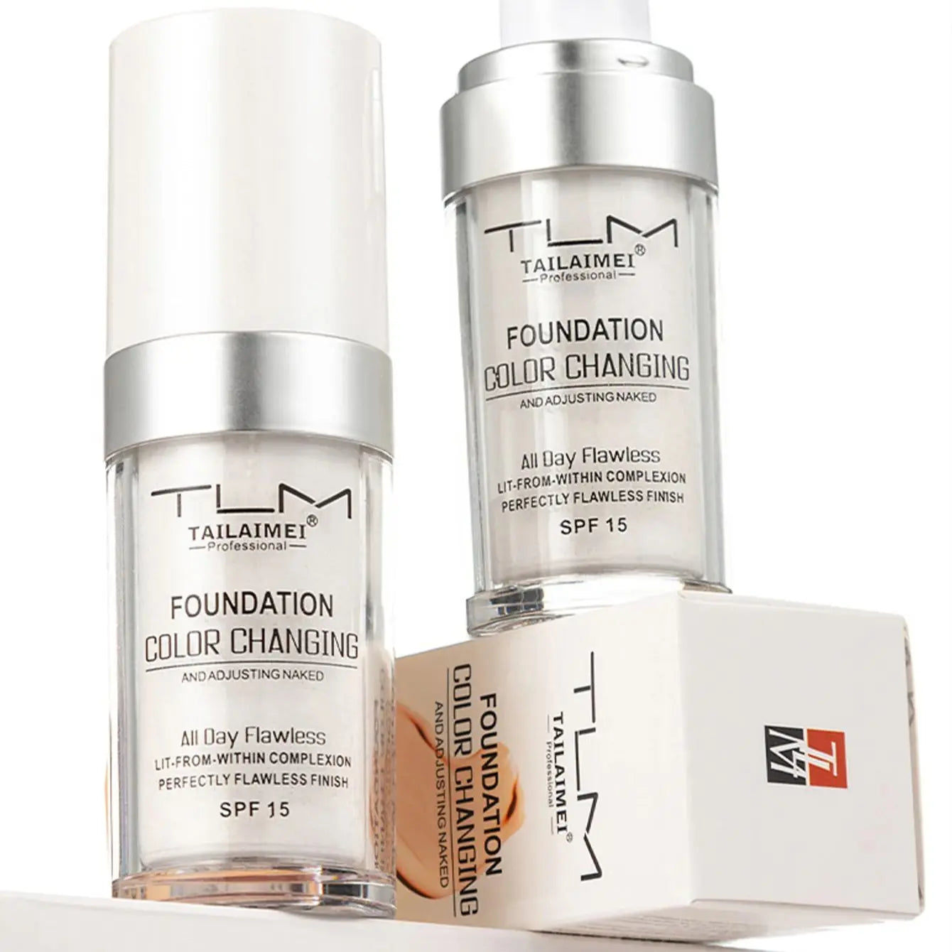 Moisturizing liquid foundation is light, thin, breathable, durable, waterproof, moisturizing, and delicate makeup