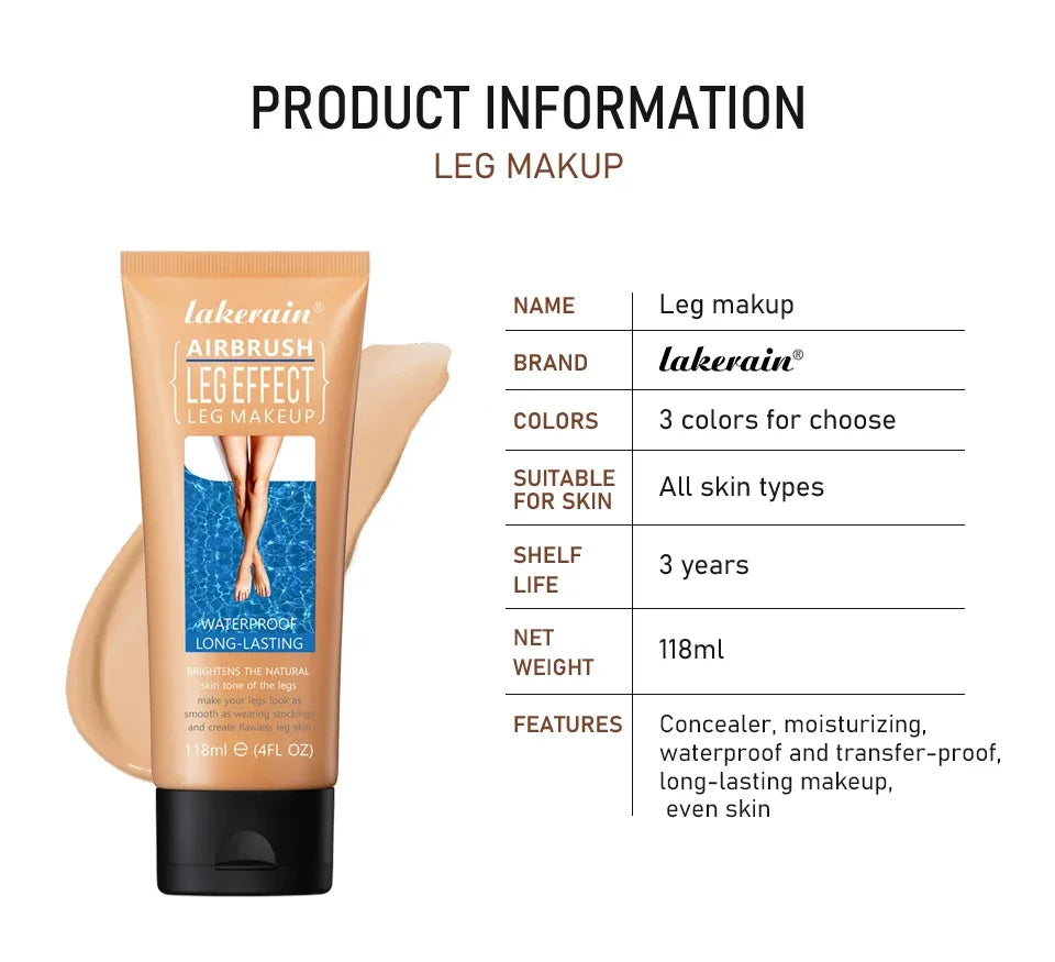 Wholesale Leg Makeup Lotion Even Skin Tone Body Foundation Waterproof Longlasting Body Tanning Cream Medium Bronze Leg Cosmetics