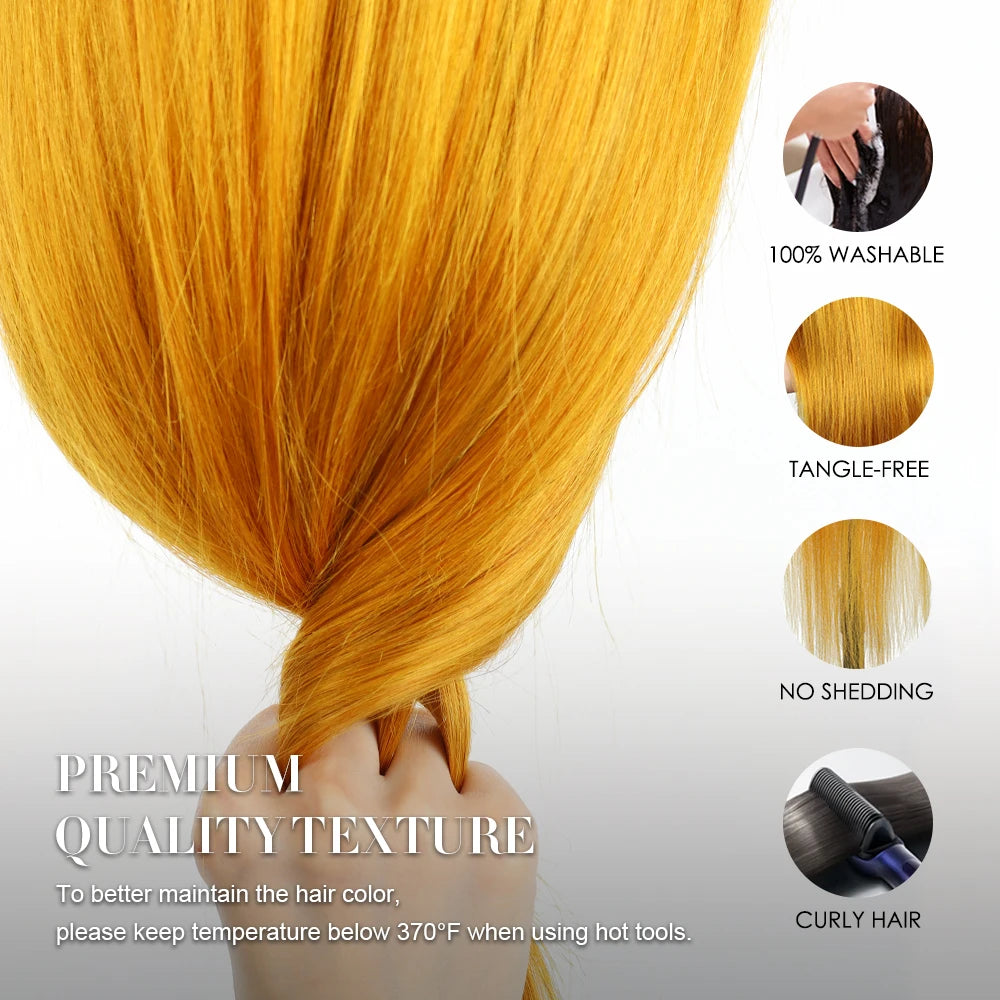 Yellow 13x4 Transparent Lace Frontal Wig 613 Colored Straight Hd Lace Front Wigs 13x6 100% Human Hair Brazilian Hair Pre Plcuked