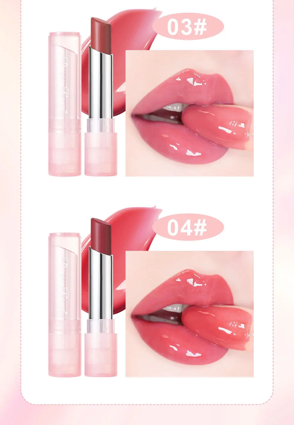 Cute Pink Moisturizing Jelly Lipstick - Temperature Change Lip Balm with Long Lasting Nourishment for Lip Care Lip Gloss